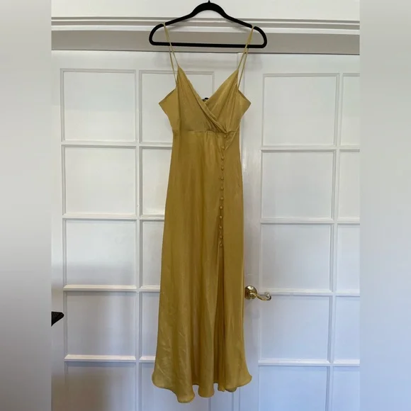Yellow Silk Slip Dress Zara Zara Dresses Zara Silk Effect Slip Dress In  Butter Yellow